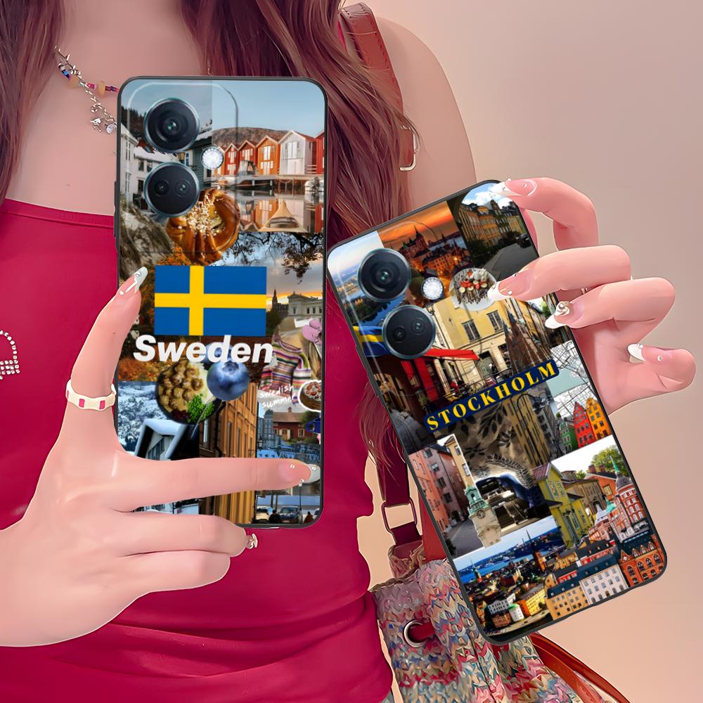 Phone Cases Sweden - スウェーデン国旗柄 OPPO Reno 14 13 12