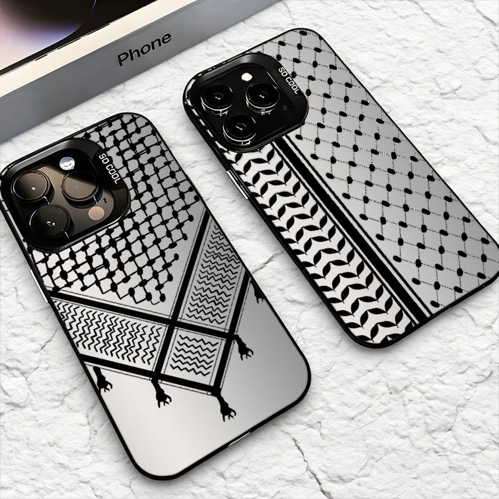 Phone Cases Iphone 16 Pro - ケフィエ・パレスチナ柄 iPhoneケース iPhone 17 16 15