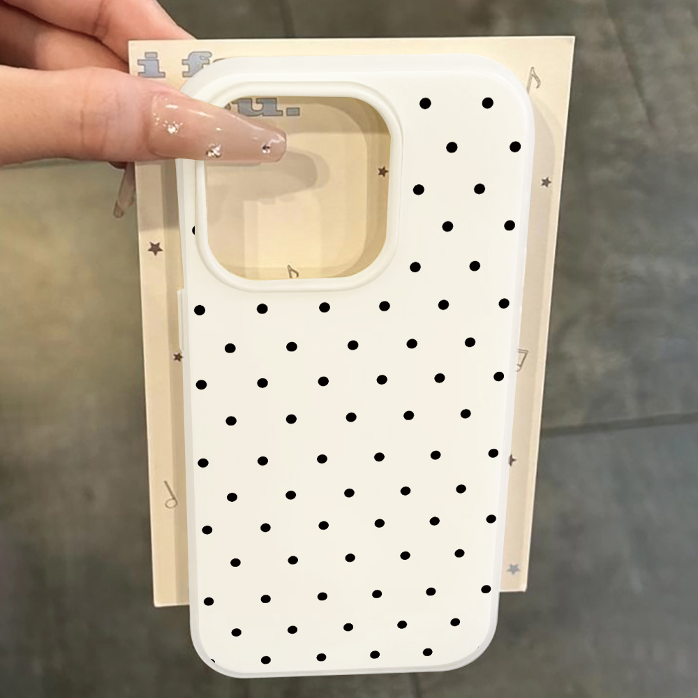 Phone Cases For Samsung Galaxy - ミニマリストポルカドット防塵ケース サムスンギャラクシーS26 S21 S25 S24 S23
