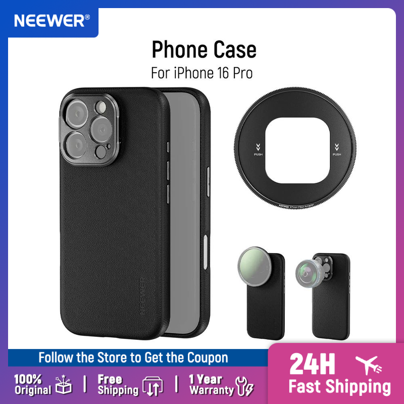 Phone Cases Heavy Duty - Neewer製 iPhone 16 Pro/ProMax用TPU/PC製保護ケース、頑丈なケース、17mmレンズマウント、67mmフィルターアダプター付き