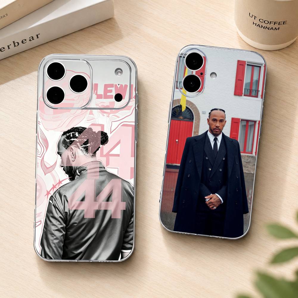 Phone Cases Hamilton - ルイス・ハミルトン トップレーサー ギフト用 透明シリコン製ソフトケース iPhone 17
