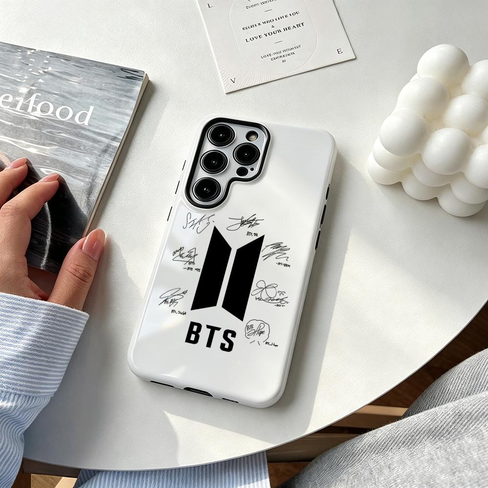 Phone Cases For Boys - クールな防弾BTSボーイズデザインのスマホケース、サムスンギャラクシーS25 S24 S23 S22 S21 Plus