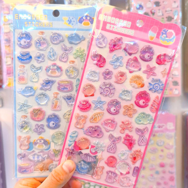 Phone Cases For Boys - オーシャン3Dレリーフオーシャンシェル3Dクリスタルステッカー漫画ステッカー携帯電話ケースデコレーションかわいい誕生日プレゼント男の子と女の子向け