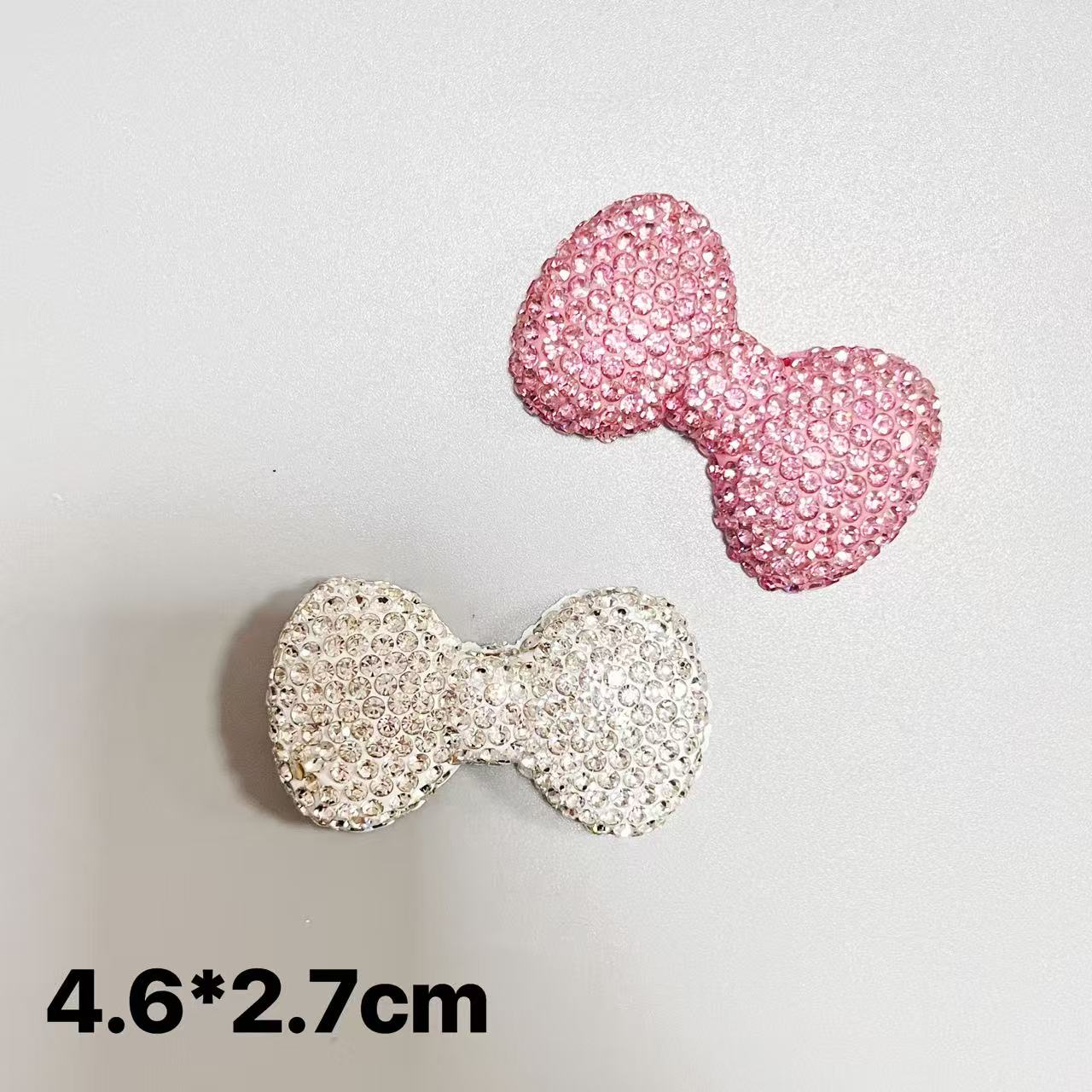 Phone Cases Junk - 2 個の高級かわいいピンクローズ白赤大サイズ樹脂 AB カラーフラットバック弓ジャンク電話ケース装飾チャーム