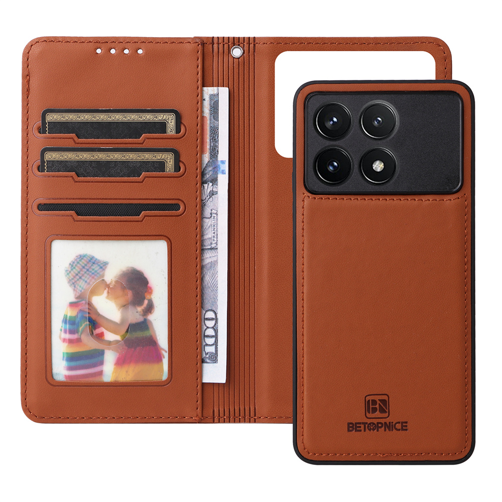 Leather Folio Wallet Case - BETOPNICE 2 in 1 着脱式マグネットフリップレザーケース Redmi