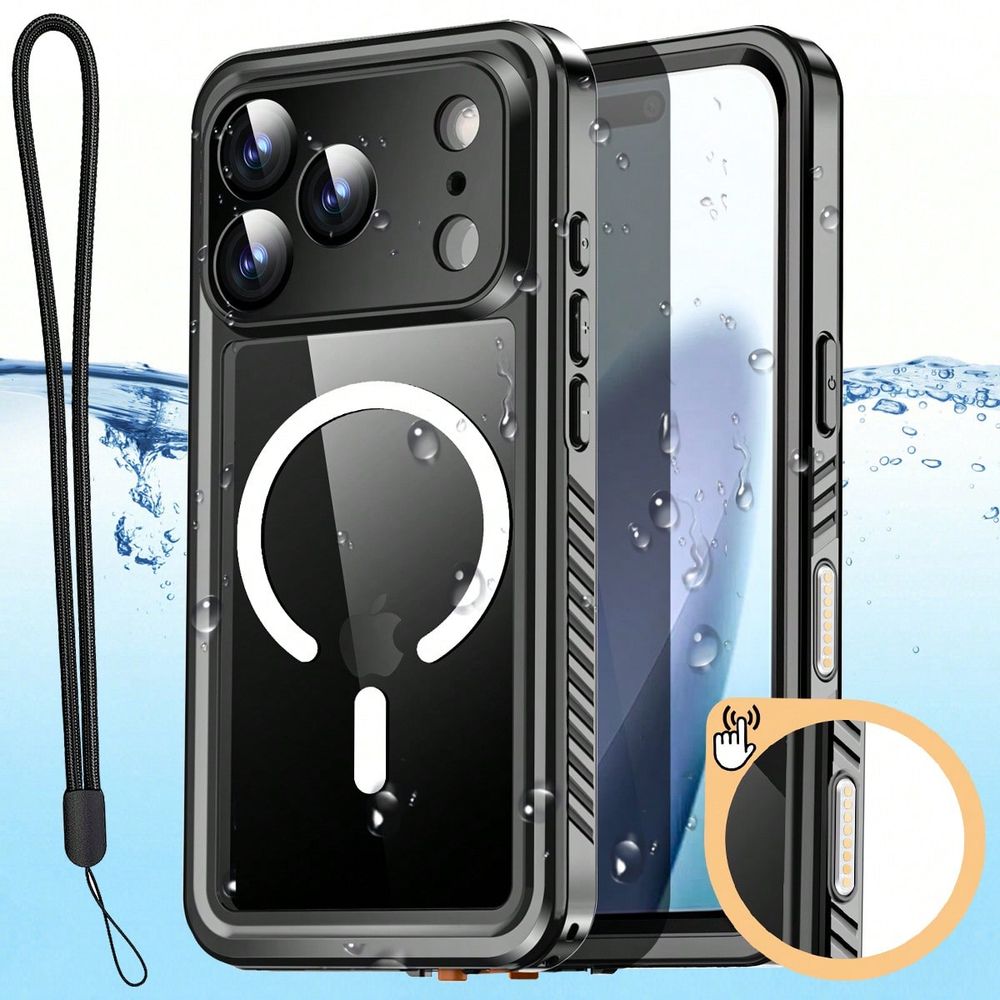 Phone Cases Heavy Duty - IP68防水、水中使用可能、完全防滴、耐衝撃、頑丈な保護カバー、内蔵スクリーンプロテクター付き