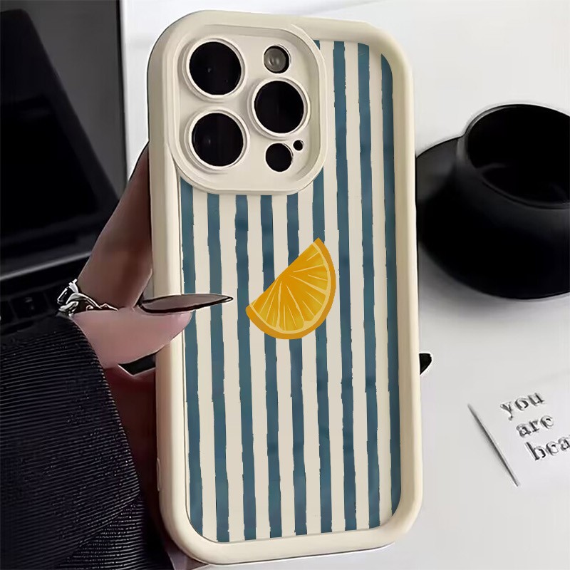 Phone Cases Iphone 17 Pro - ストライプレモン柄スマホケース iPhone 17 16 15 14