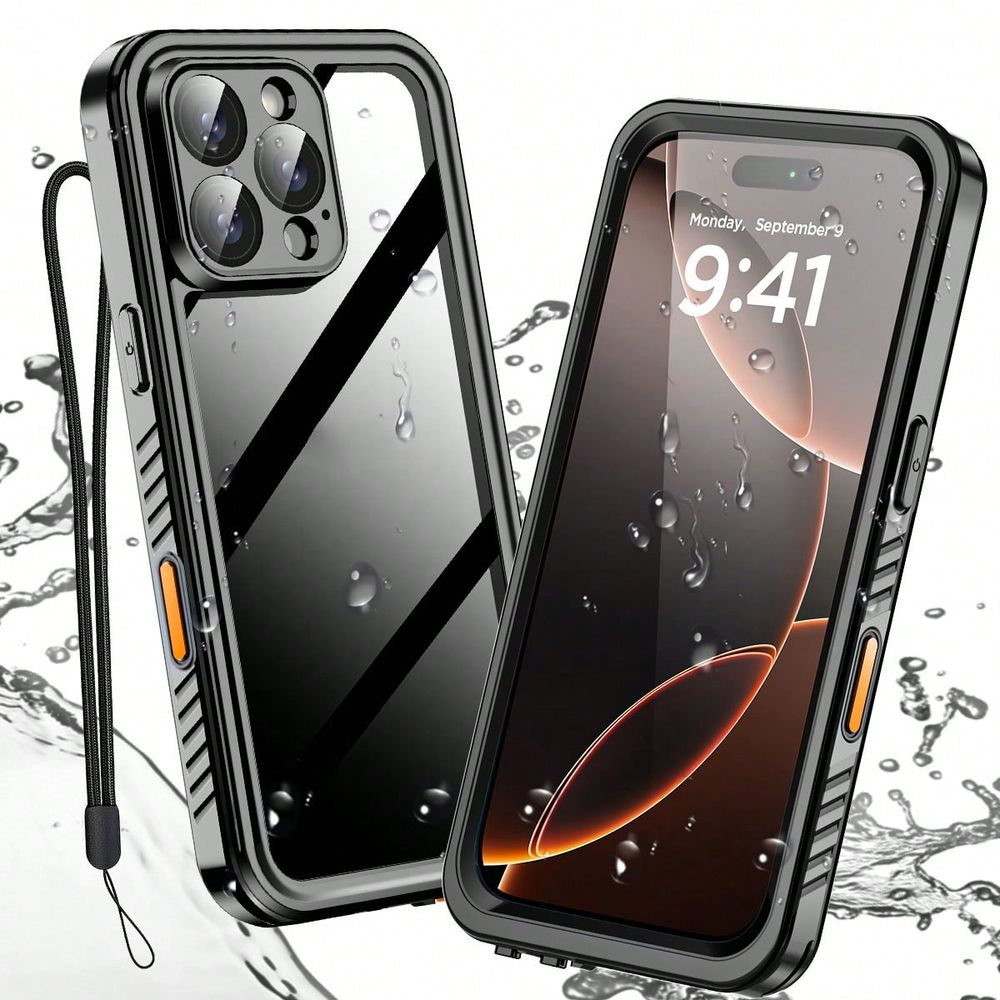 Phone Cases Heavy Duty - ブラック防水スマホケース IP68 水中対応 フルボディ ミリタリーグレード 耐落下