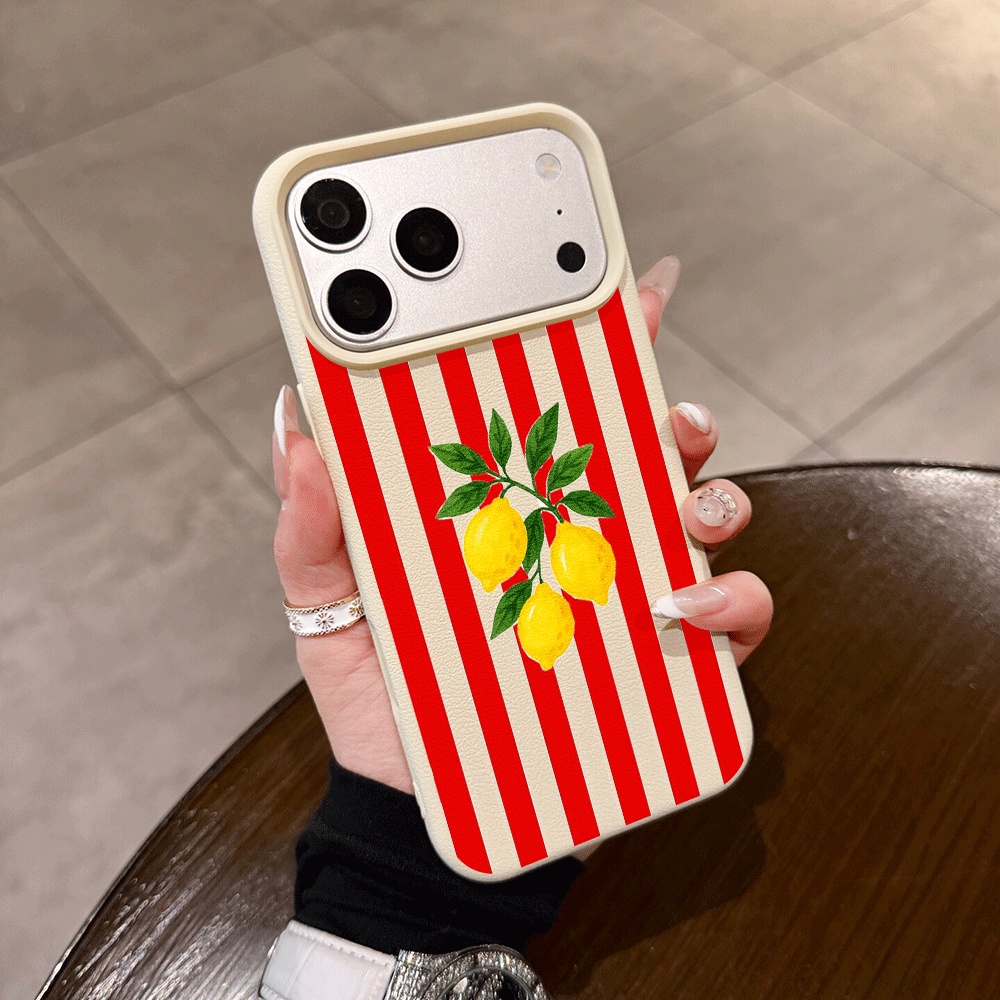 Phone Cases Orange - オレンジストライプレモン柄iPhoneケース iPhone 17 16 15 14