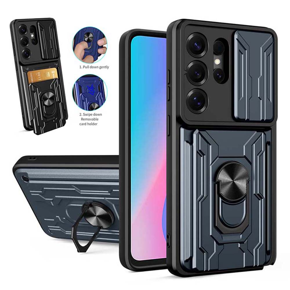 Phone Cases Heavy Duty - ヘビーデューティアーマーケースサムスンギャラクシー S26Ultra S26Plus S26 カードホルダースロットカバー