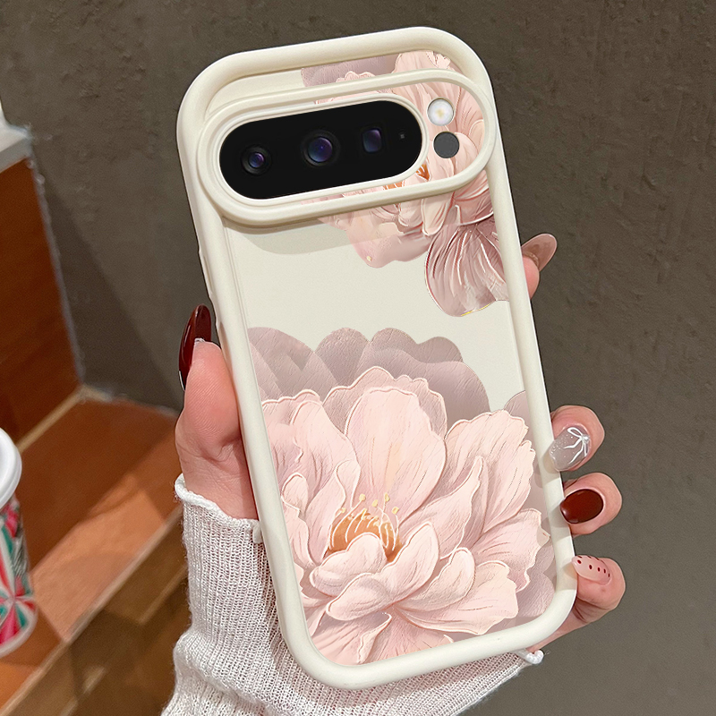 Phone Cases Google Pixel 10 - ピンクの花柄ソフトTPUスマホケース Google Pixel 10 9 8