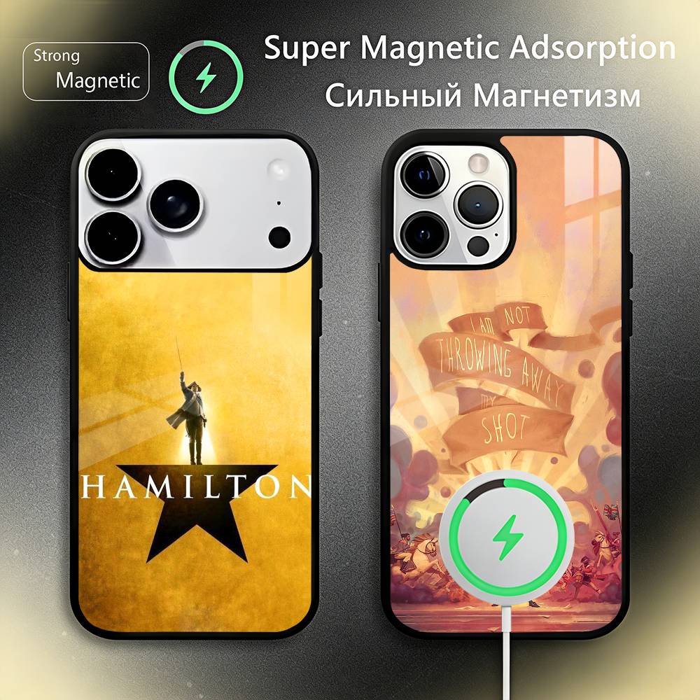 Phone Cases Hamilton - H-ハミルトン ミュージカルの歌詞柄 iPhoneケース iPhone17,16,15,14,13,12,11 Plus,Pro Max用
