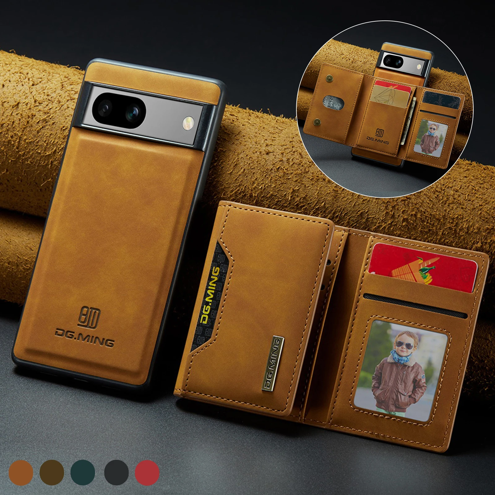 Leather Folio Wallet Case - Google Pixel 9 Pro XL 7A