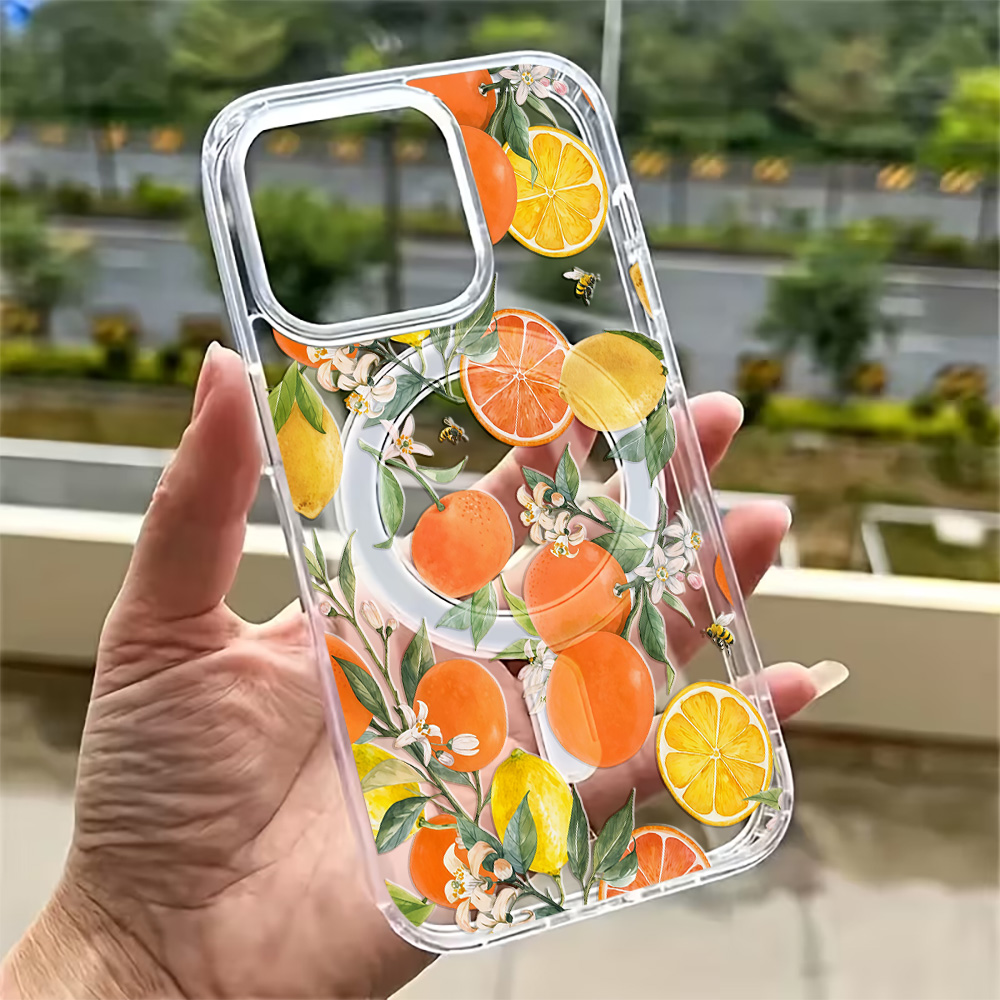 Phone Cases Magnetic - 夏のレモン柄iPhoneケース iPhone 17 16 15 14