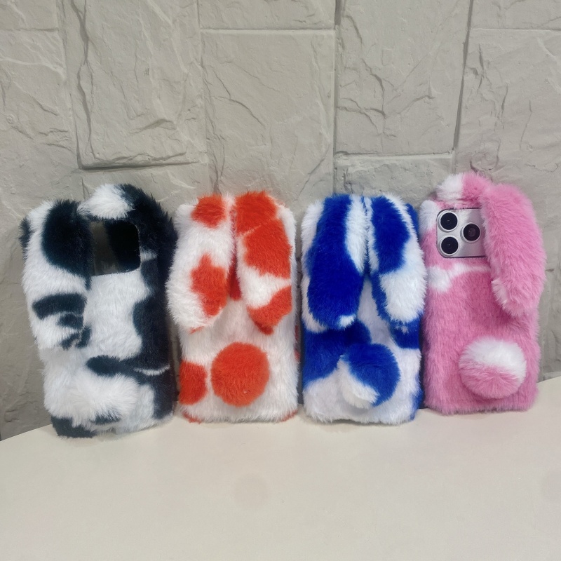 Phone Cases Iphone 16 Pro - 可愛いウサギデザインのふわふわスマホケース iPhone 17 16 15 14