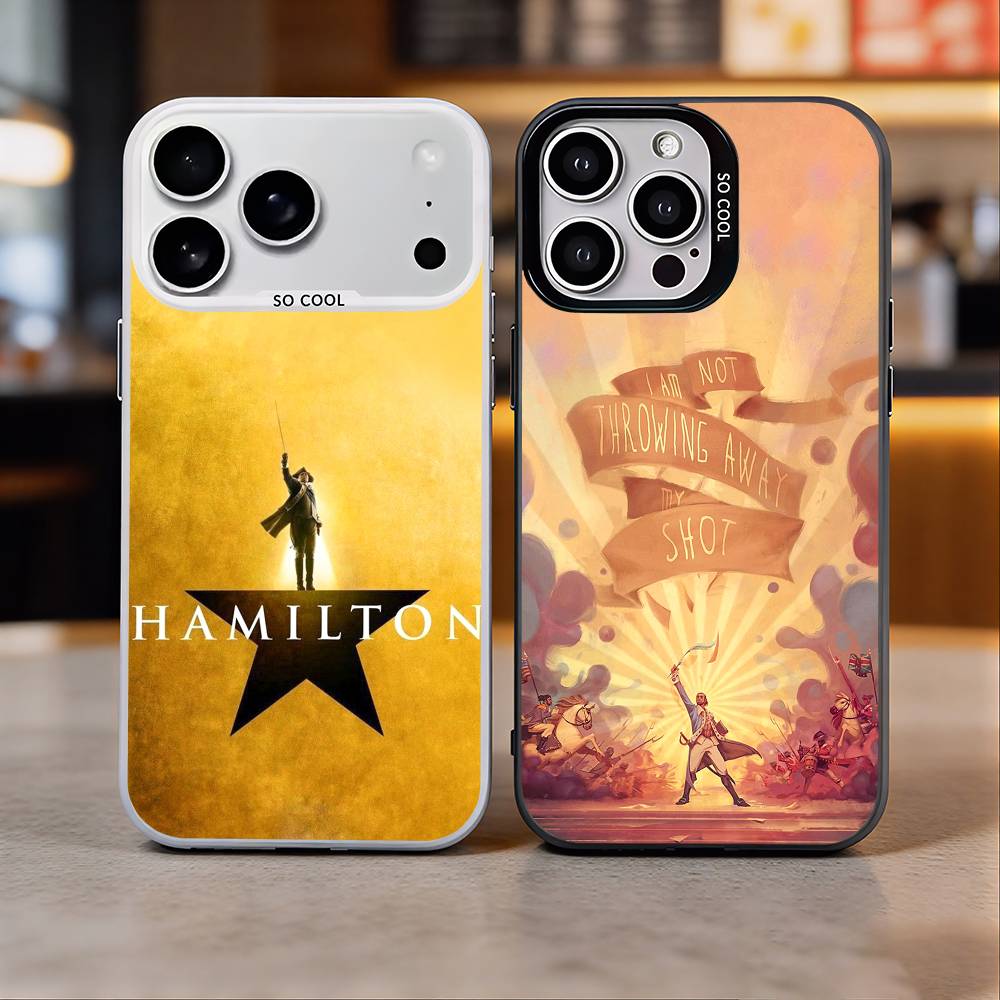 Phone Cases Hamilton - H-ハミルトン ミュージカルの歌詞柄 iPhoneケース iPhone 17,16,15,14,13,12,11 Plus,Pro