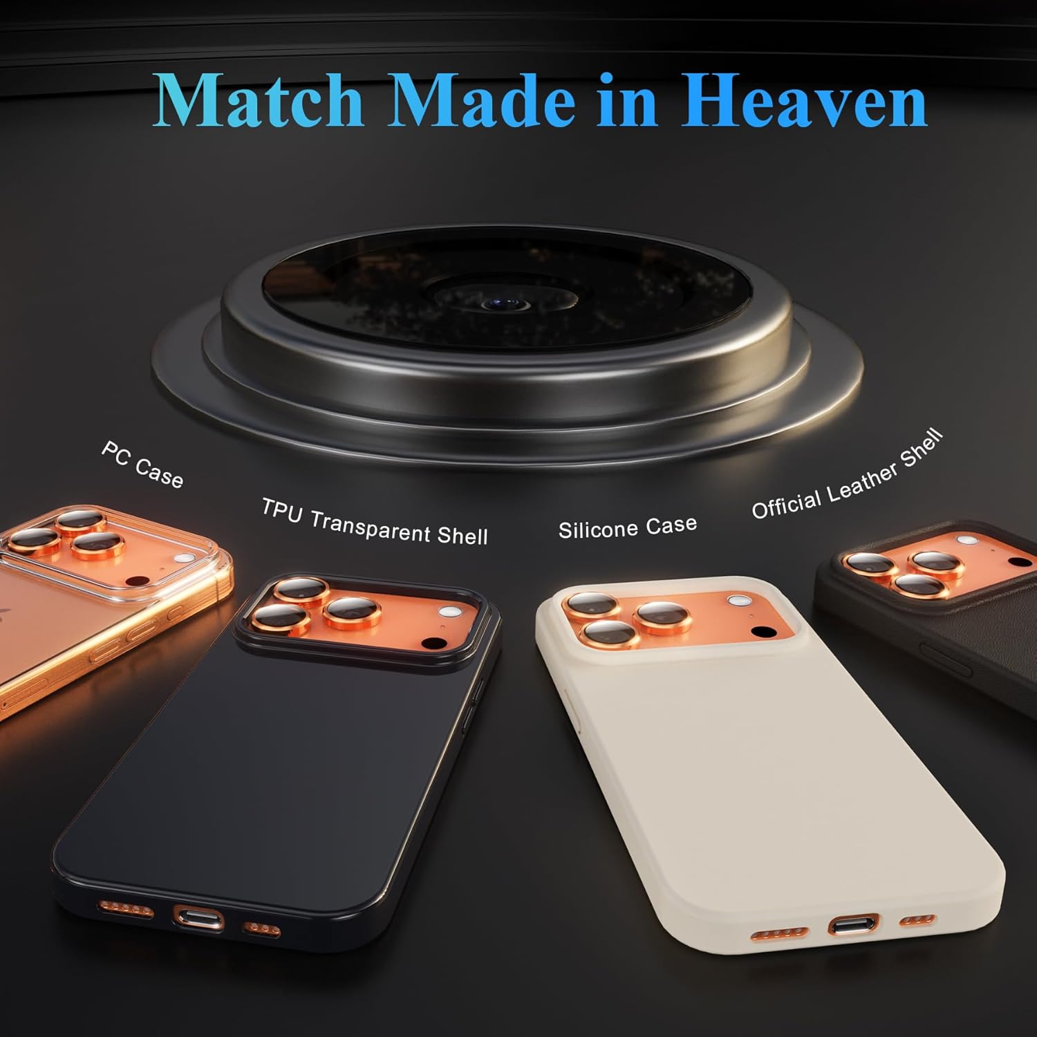 コズミックオレンジ カメラレンズプロテクターカバー iPho - Phone Cases Orange のレビューと価格