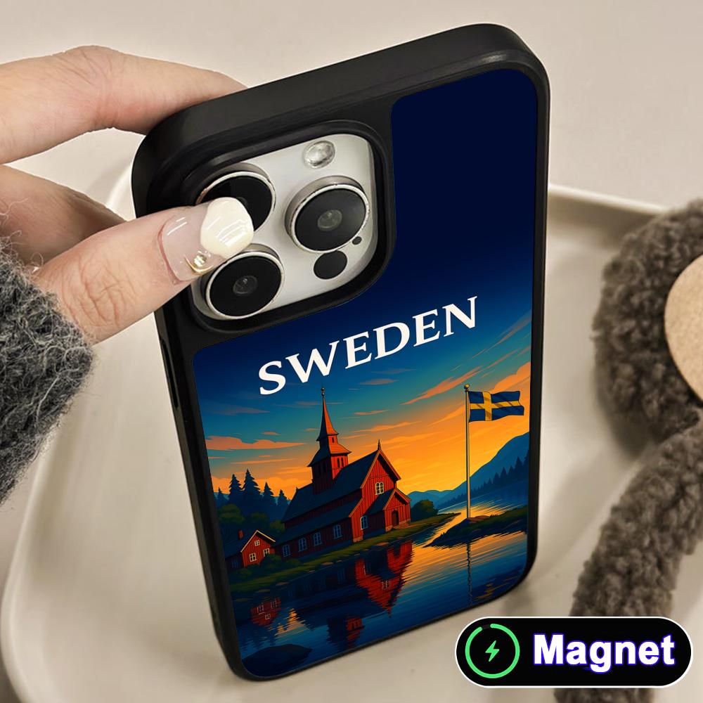 スウェーデン国旗電話ケース iPhone 17 16 15  - Phone Cases Sweden のレビューと価格