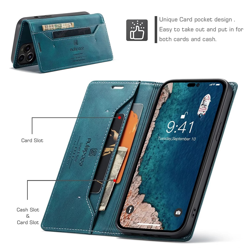 をiphone 14 13 12 11プロマックスミニxr  - Leather Folio Wallet Case のレビューと価格