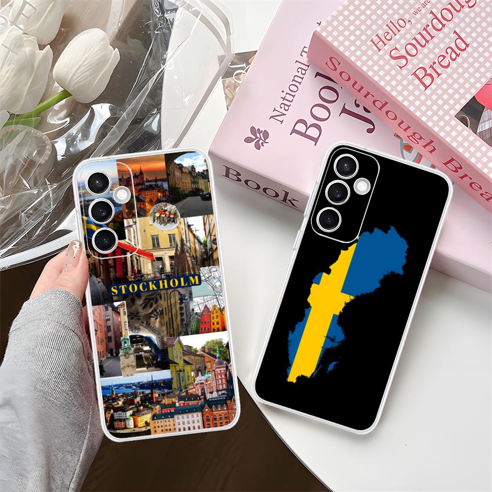 スウェーデン国旗柄スマホケース Samsung Galaxy - Phone Cases Sweden のレビューと価格