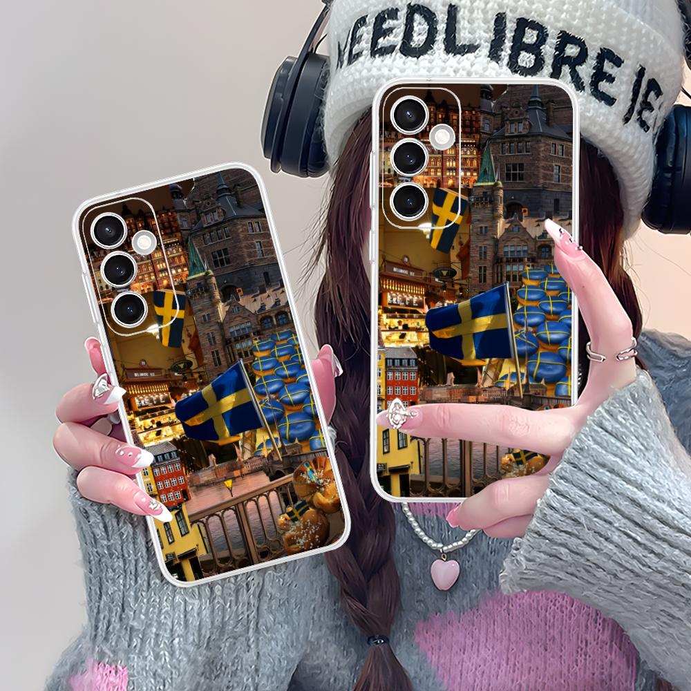 スウェーデン国旗柄スマホケース Samsung Galaxy - Phone Cases Sweden のレビューと価格