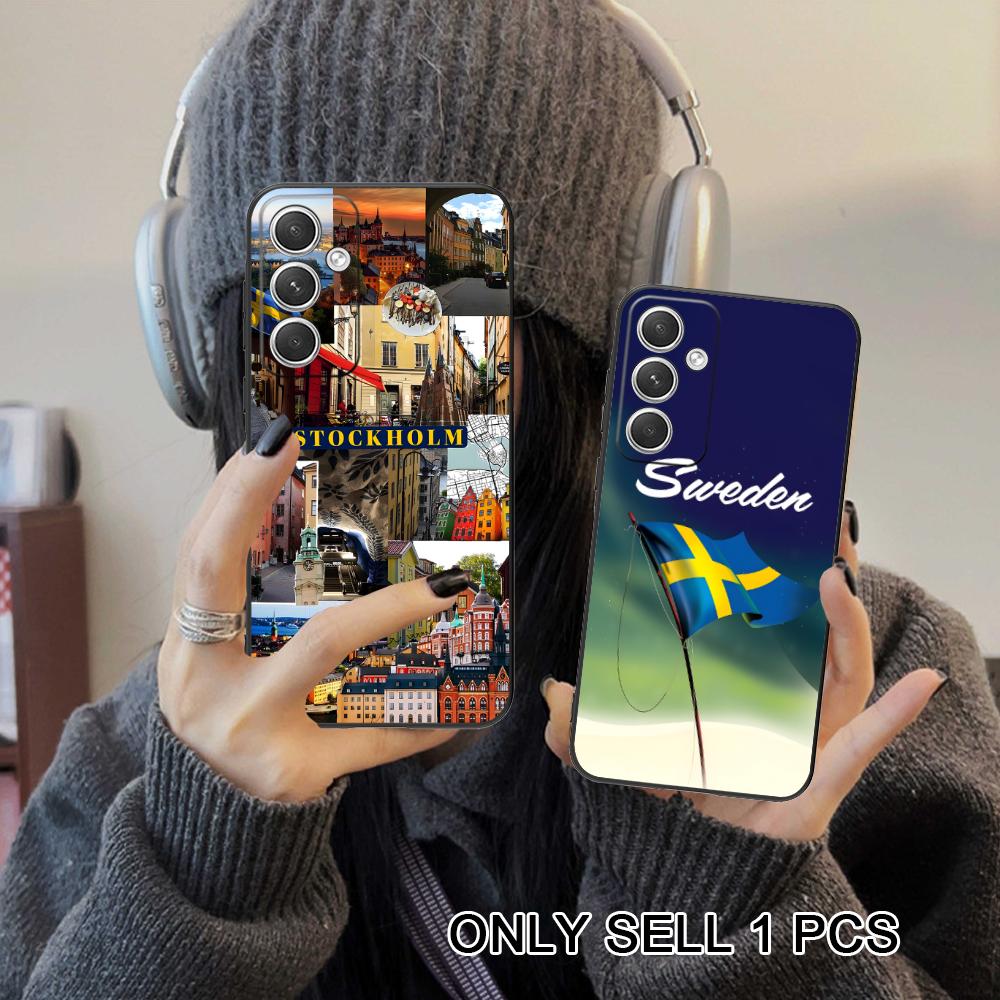 スウェーデン国旗柄スマホケース Samsung Galaxy - Phone Cases Sweden のレビューと価格
