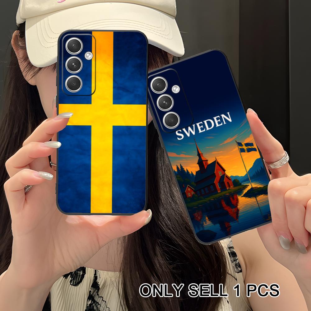 スウェーデン国旗柄スマホケース Samsung Galaxy - Phone Cases Sweden のレビューと価格
