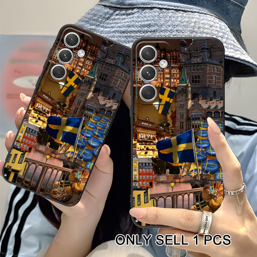 スウェーデン国旗柄スマホケース Samsung Galaxy - Phone Cases Sweden のレビューと価格