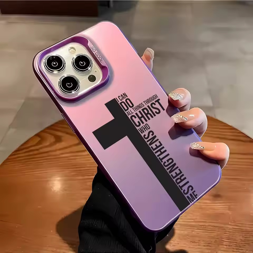 指紋防止クロス聖書柄iPhoneケース iPhone 17  - Phone Cases Iphone 16 Pro のレビューと価格