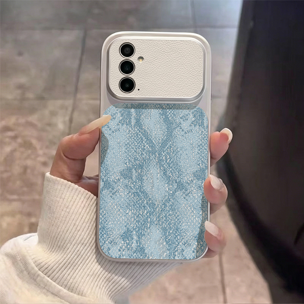 大きな窓付きスネークプリントスマホケース Samsung A - Phone Cases Leather のレビューと価格