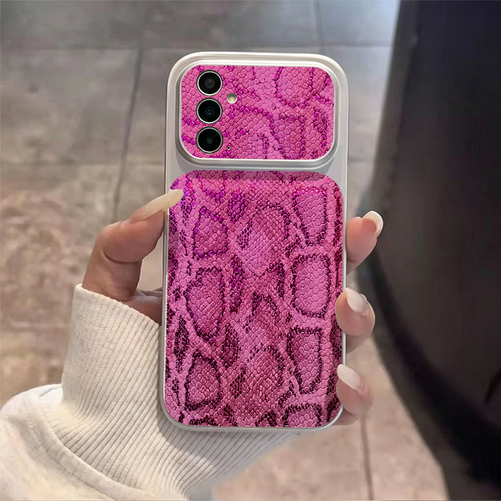 大きな窓付きスネークプリントスマホケース Samsung A - Phone Cases Leather のレビューと価格