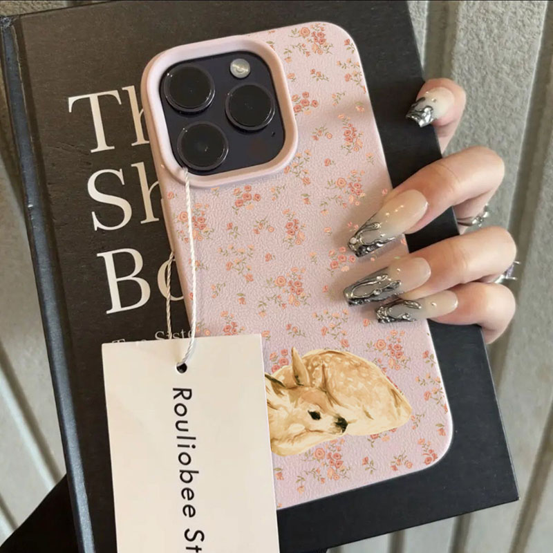 可愛い鹿柄と花柄がいっぱいのライチ風スマホケース iPhon - Phone Cases Xs のレビューと価格