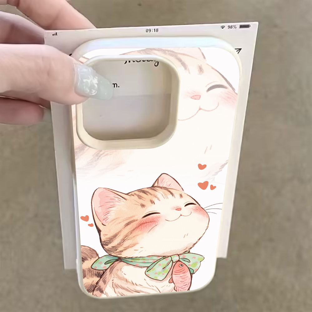 オレンジ猫魚ハート柄iPhoneケース iPhone 17  - Phone Cases Orange のレビューと価格