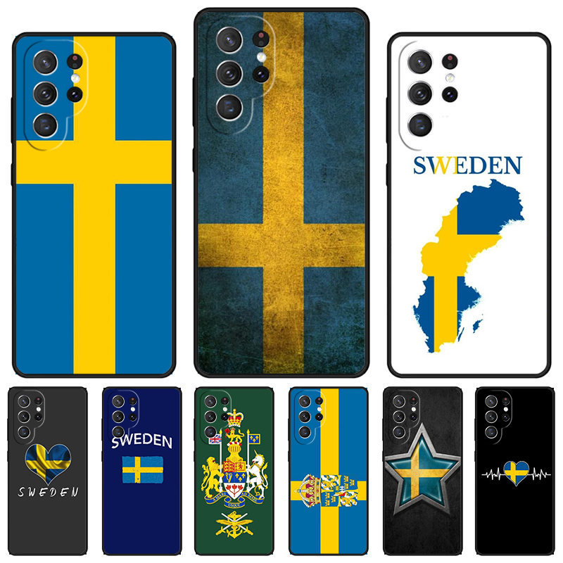 スウェーデン国旗柄スマホケース Samsung Galaxy - Phone Cases Sweden のレビューと価格