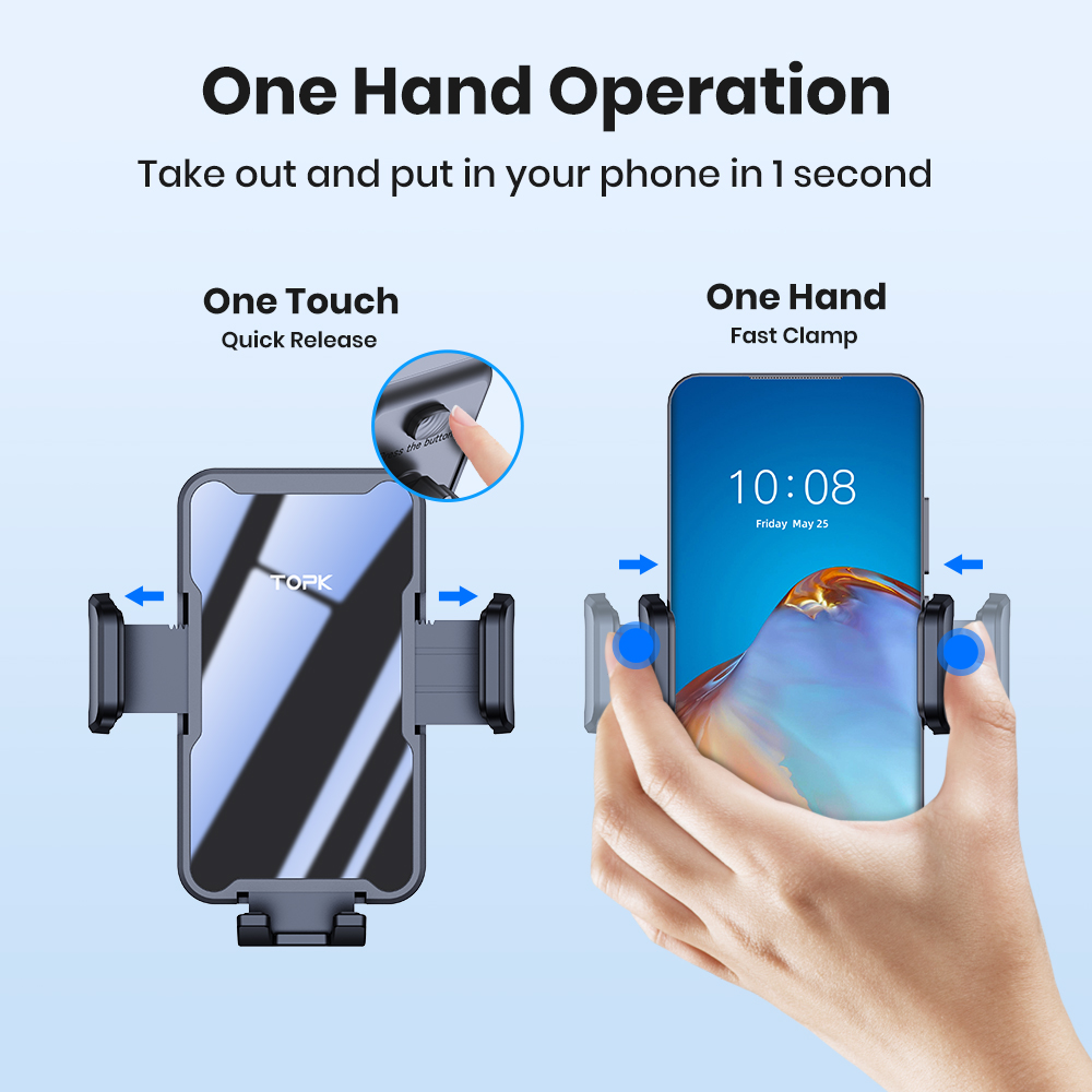 TOPK 車載スマホホルダー エアコン吹き出し口取り付け 大 - Phone Cases Heavy Duty のレビューと価格