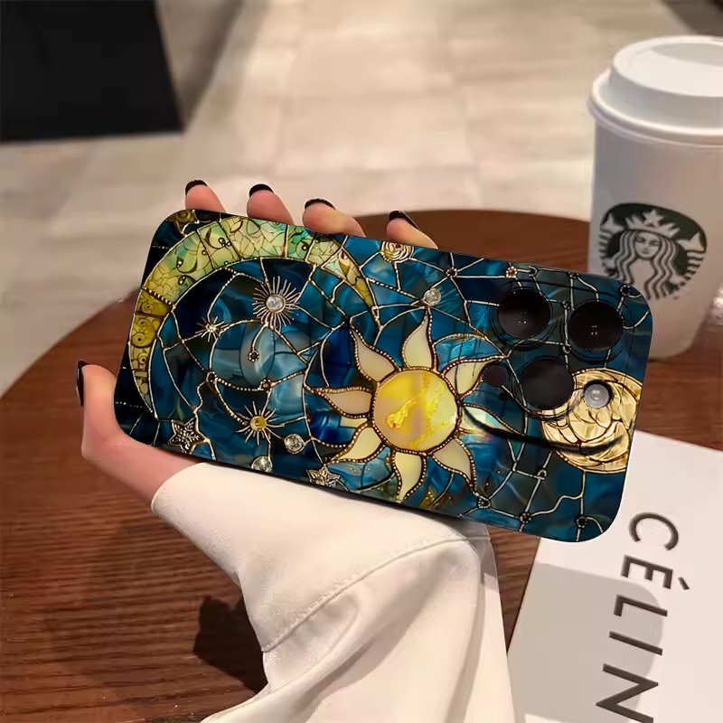 美的な太陽と月のプリント柄スマホケース Samsung Ga - Phone Cases For Samsung S21 5G のレビューと価格
