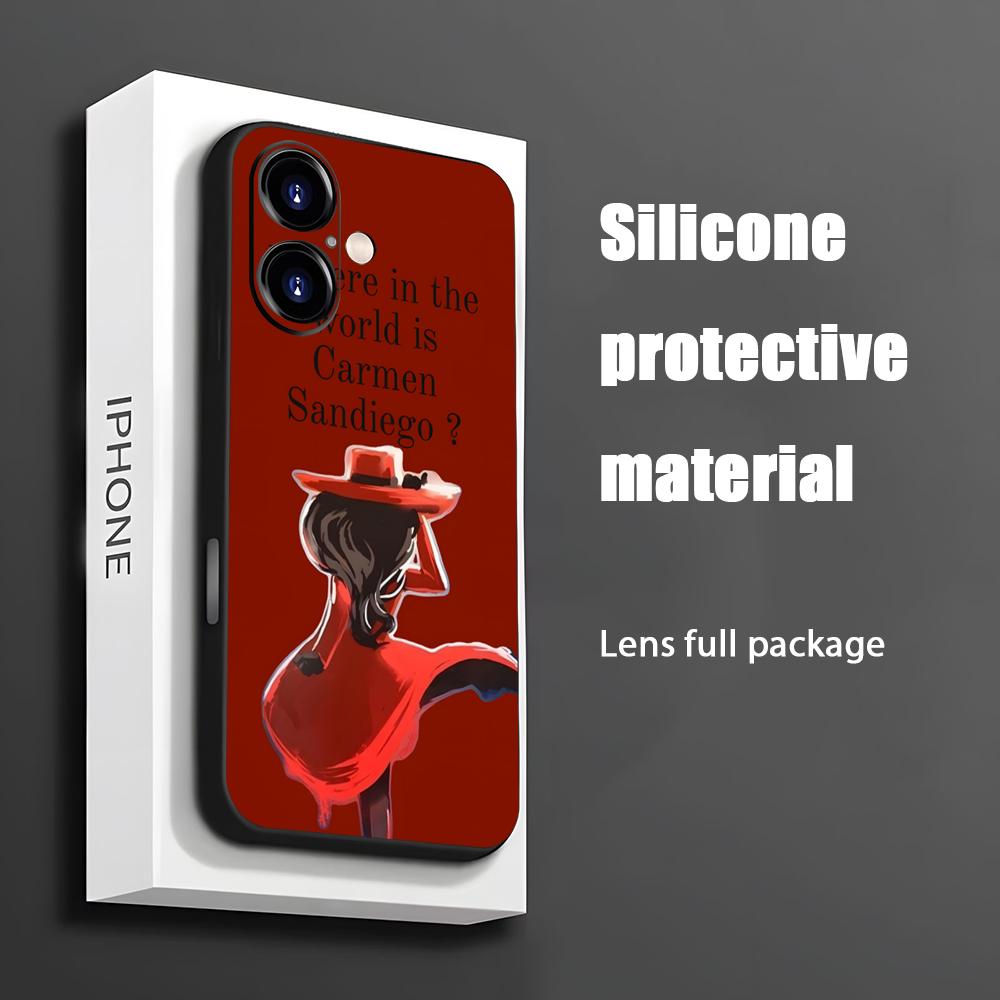 ホットなカルメン・サンディエゴの漫画風iPhoneケース i - Phone Cases Iphone 16 Pro のレビューと価格