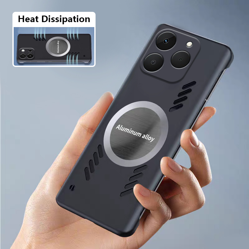 Realme 15T用Biruiquベゼルレスケース、磁気吸 - Heat Dissipation Case のレビューと価格