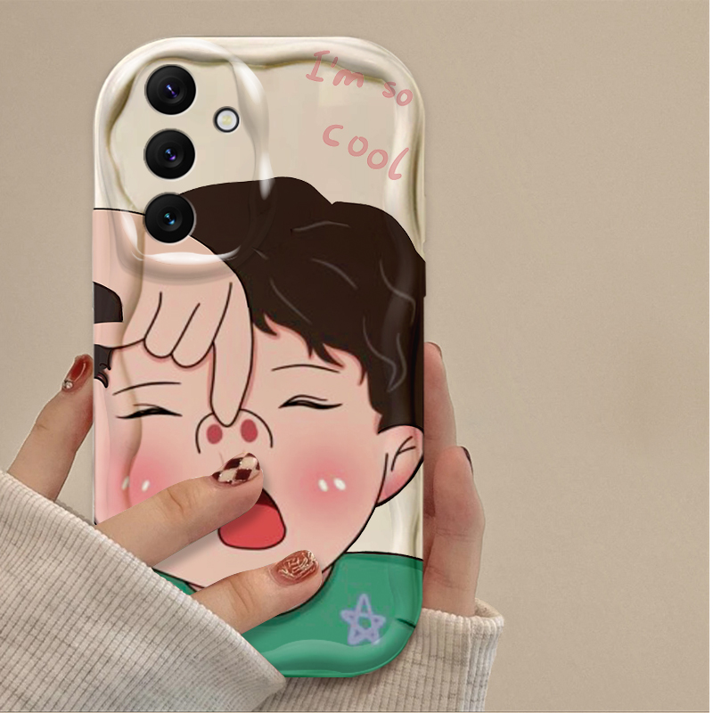 面白い男の子 可愛い女の子 波 ソフトフォンケース Sams - Phone Cases For Boys のレビューと価格