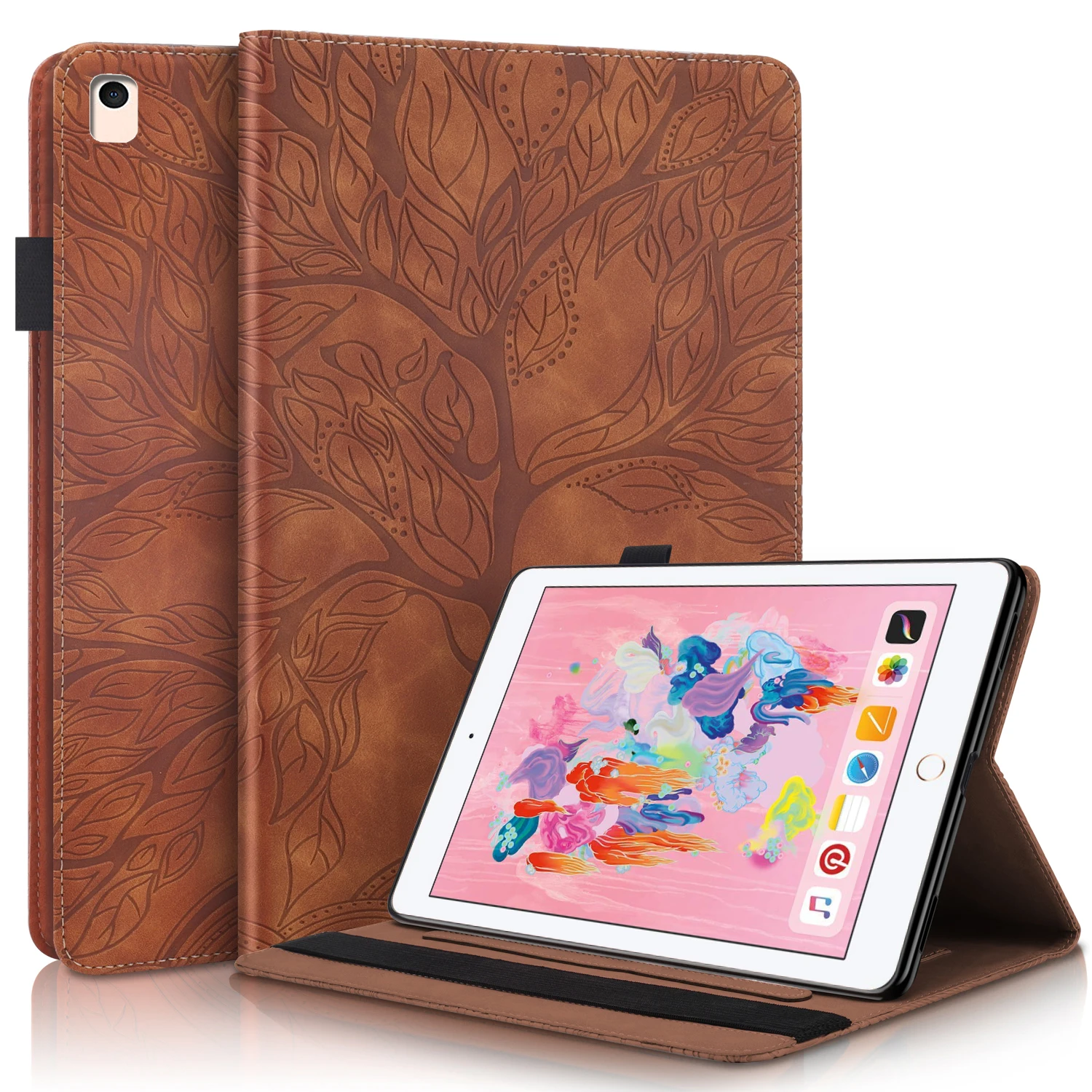 IPad用レザースタンド付きウォレットケース,スマートカバー - Leather Folio Wallet Case のレビューと価格