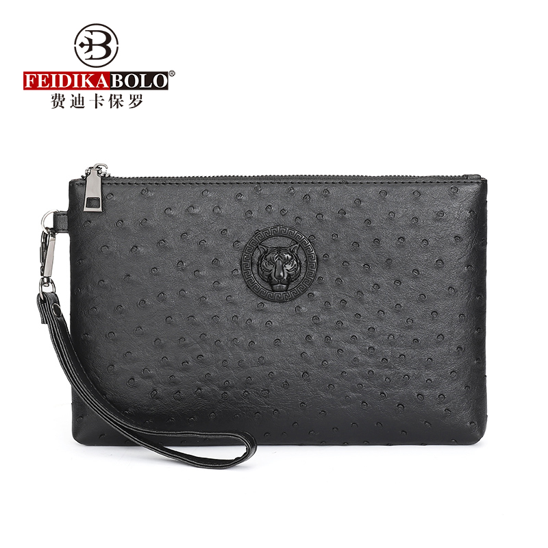 男性用ダチョウ柄の財布,黒,茶色,虎の頭のデザイン,高品質の - Phone Cases For Boys のレビューと価格