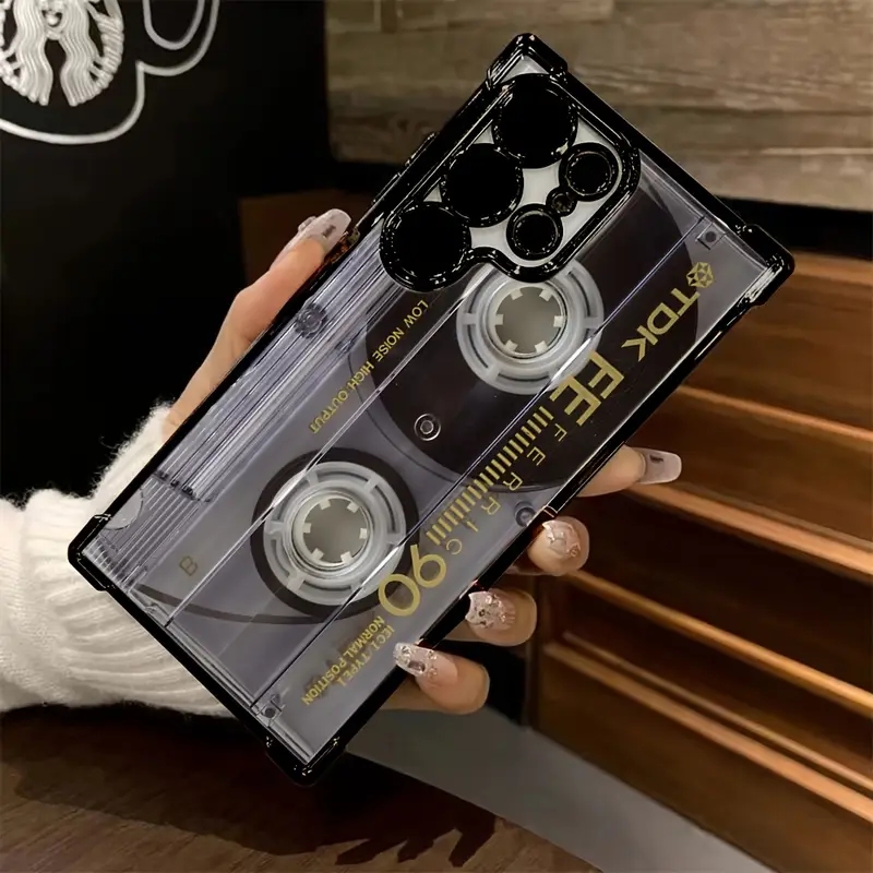 レトロカセットパターンメッキ加工ソフトフォンケース Sams - Phone Cases For Samsung S21 5G のレビューと価格