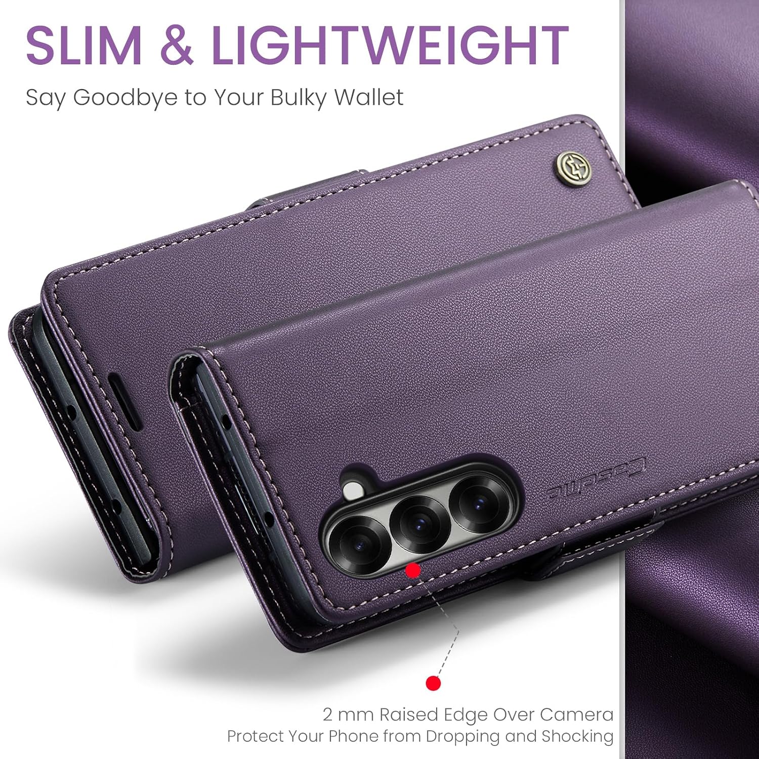 ベストセラー フォリオフリップ RFIDレザーケース Sam - Leather Folio Wallet Case のレビューと価格