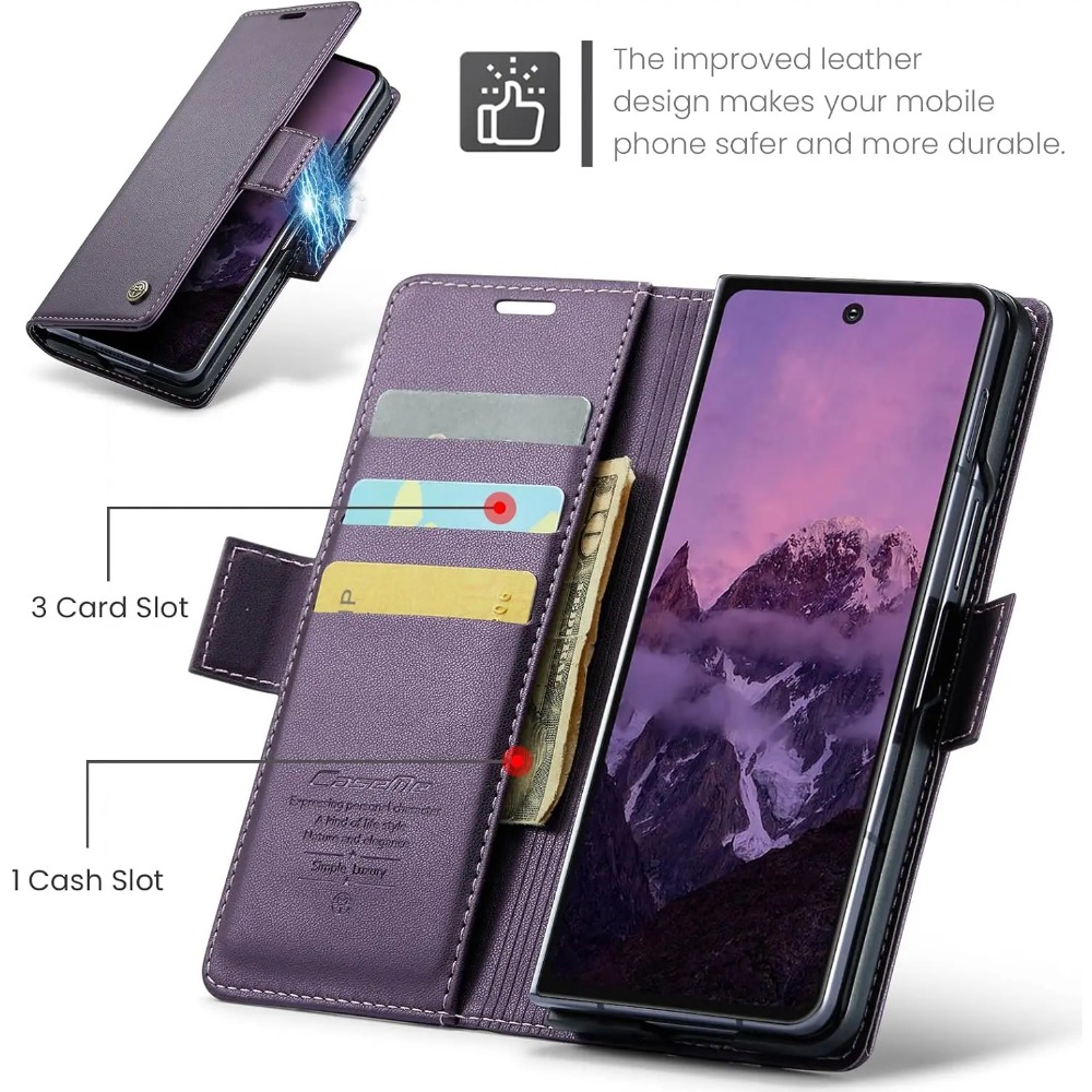 ベストセラー フォリオフリップ RFIDレザーケース Sam - Leather Folio Wallet Case のレビューと価格