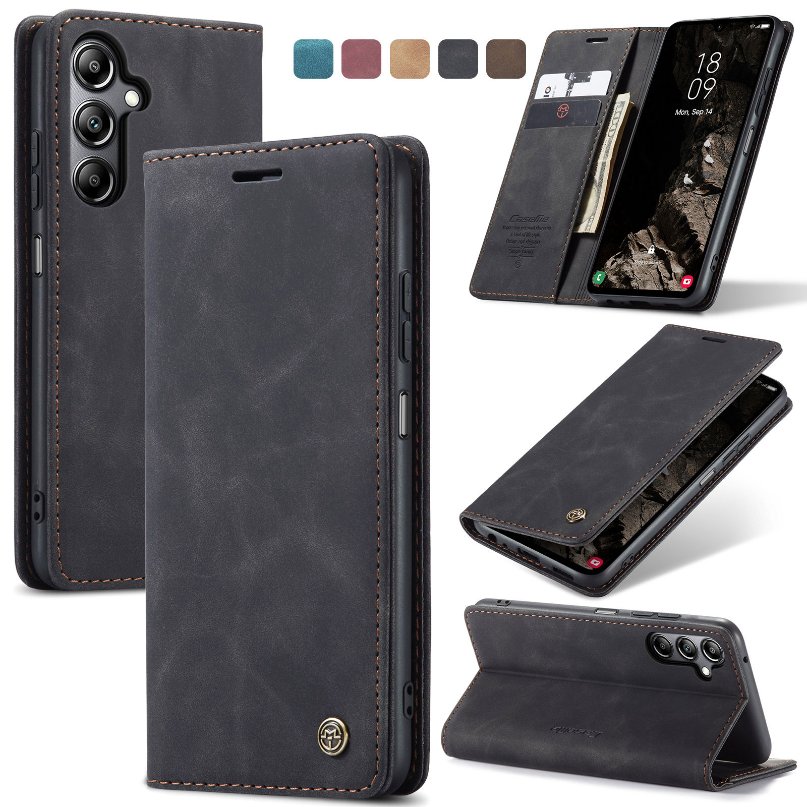 フリップウォレットケース Samsung Galaxy A5 - Leather Folio Wallet Case のレビューと価格