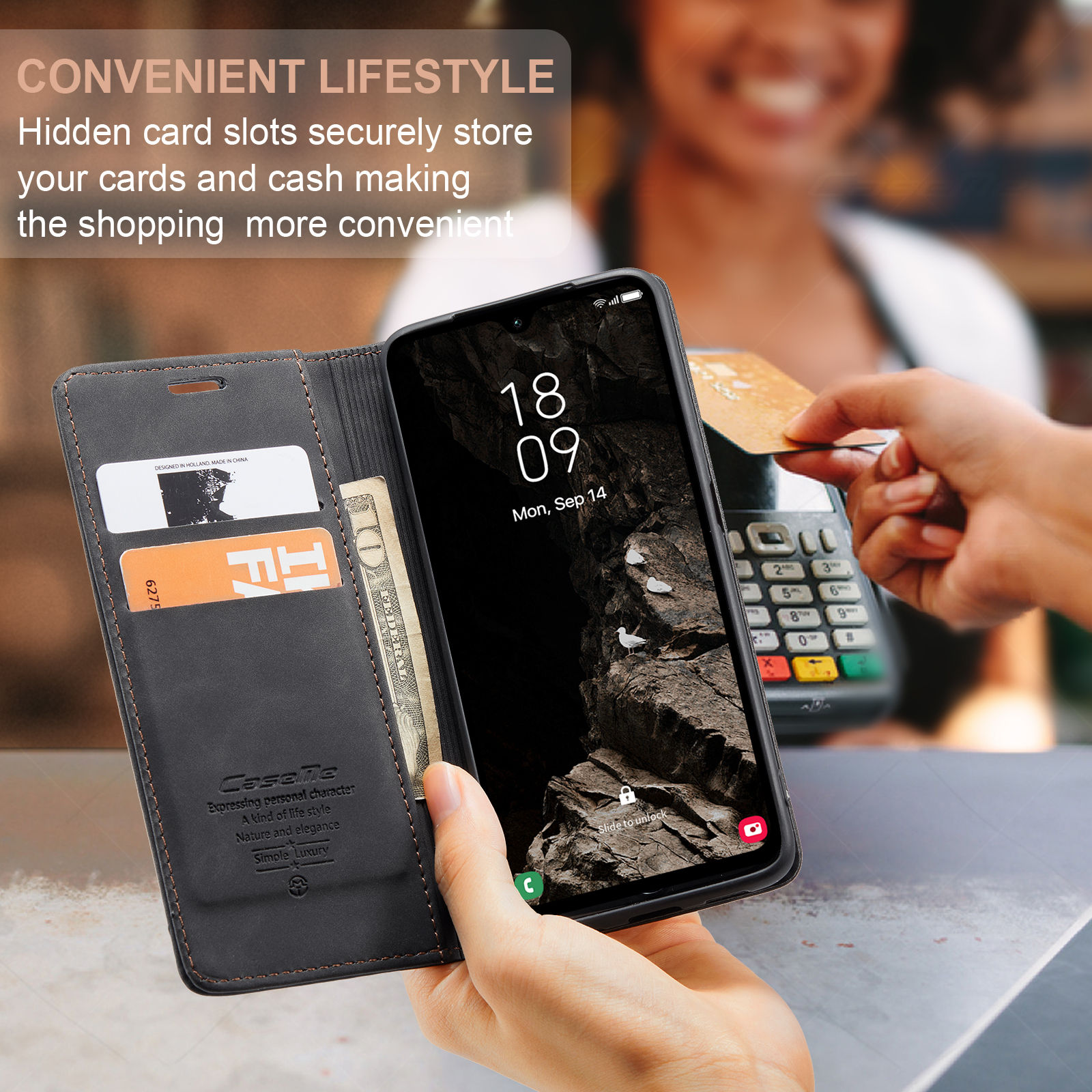 フリップウォレットケース Samsung Galaxy A5 - Leather Folio Wallet Case のレビューと価格