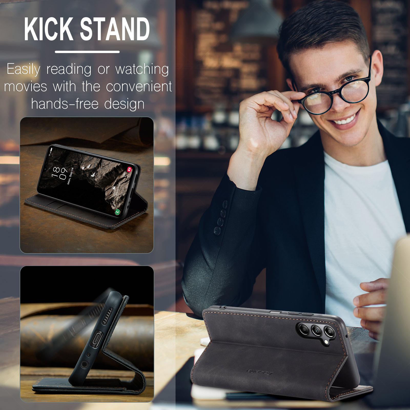フリップウォレットケース Samsung Galaxy A5 - Leather Folio Wallet Case のレビューと価格