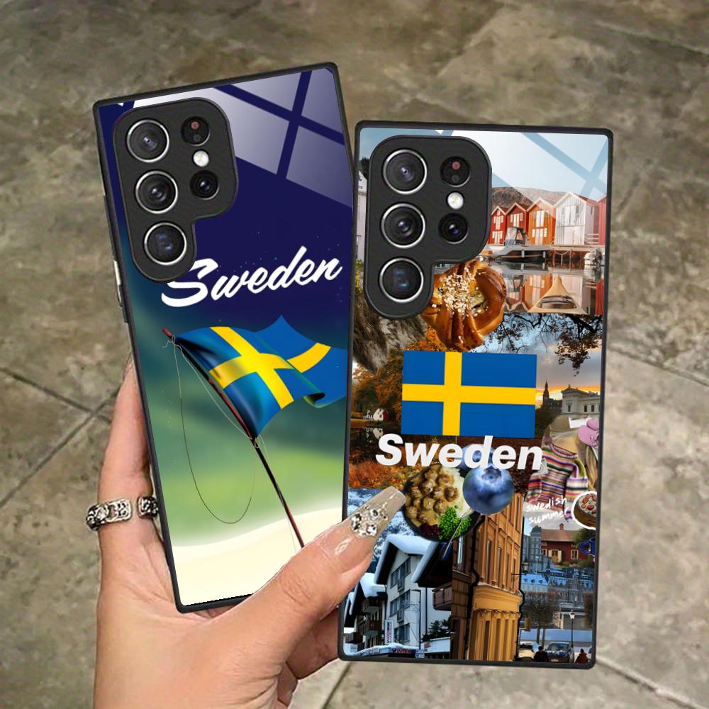 スウェーデン国旗柄スマホケース Samsung Galaxy - Phone Cases Sweden のレビューと価格