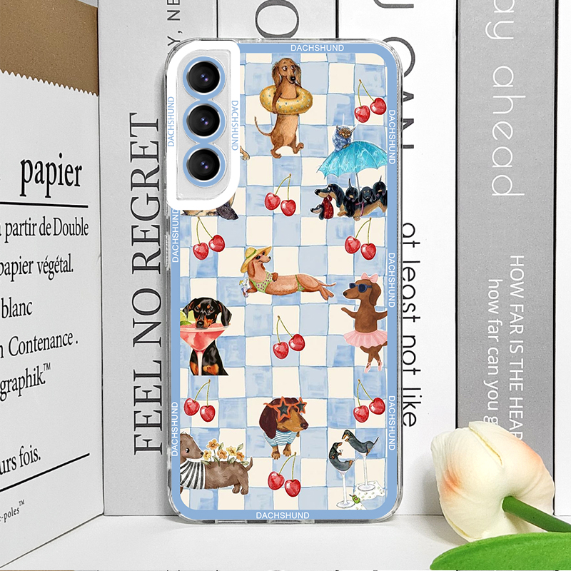 キュートなソーセージドッグ柄スマホケース Samsung G - Phone Cases For Samsung Galaxy のレビューと価格