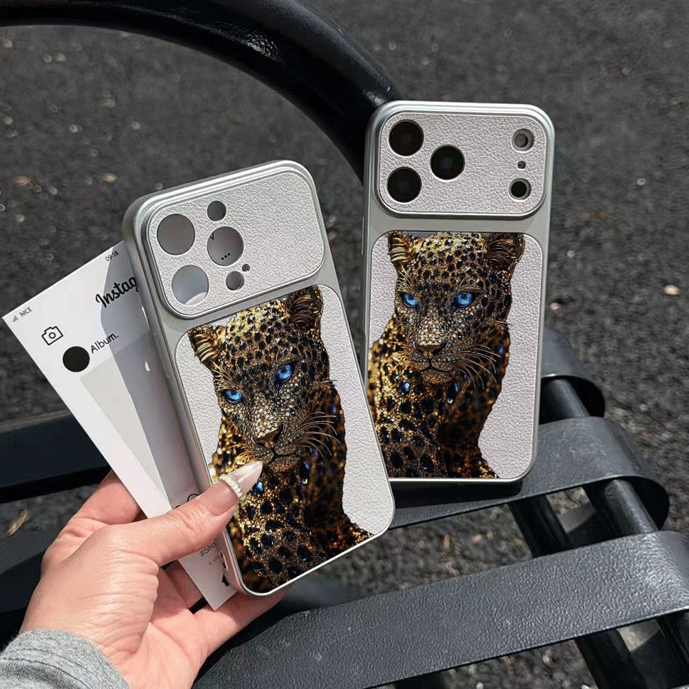 シックなレオパードヘッドデザインのiPhoneケース iPh - Phone Cases Leather のレビューと価格